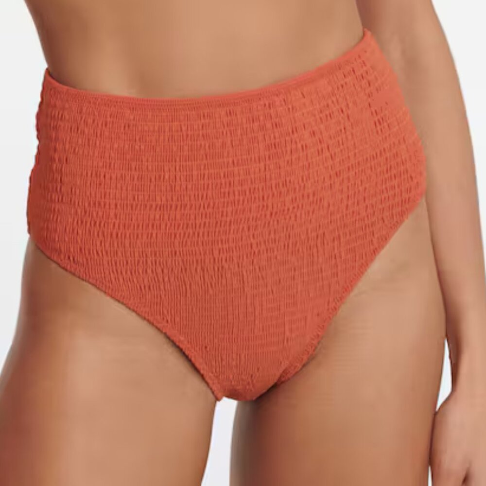 TOTÊME New Bikini Bottom High Rise Smocked Luxe Chic NWT Women's L